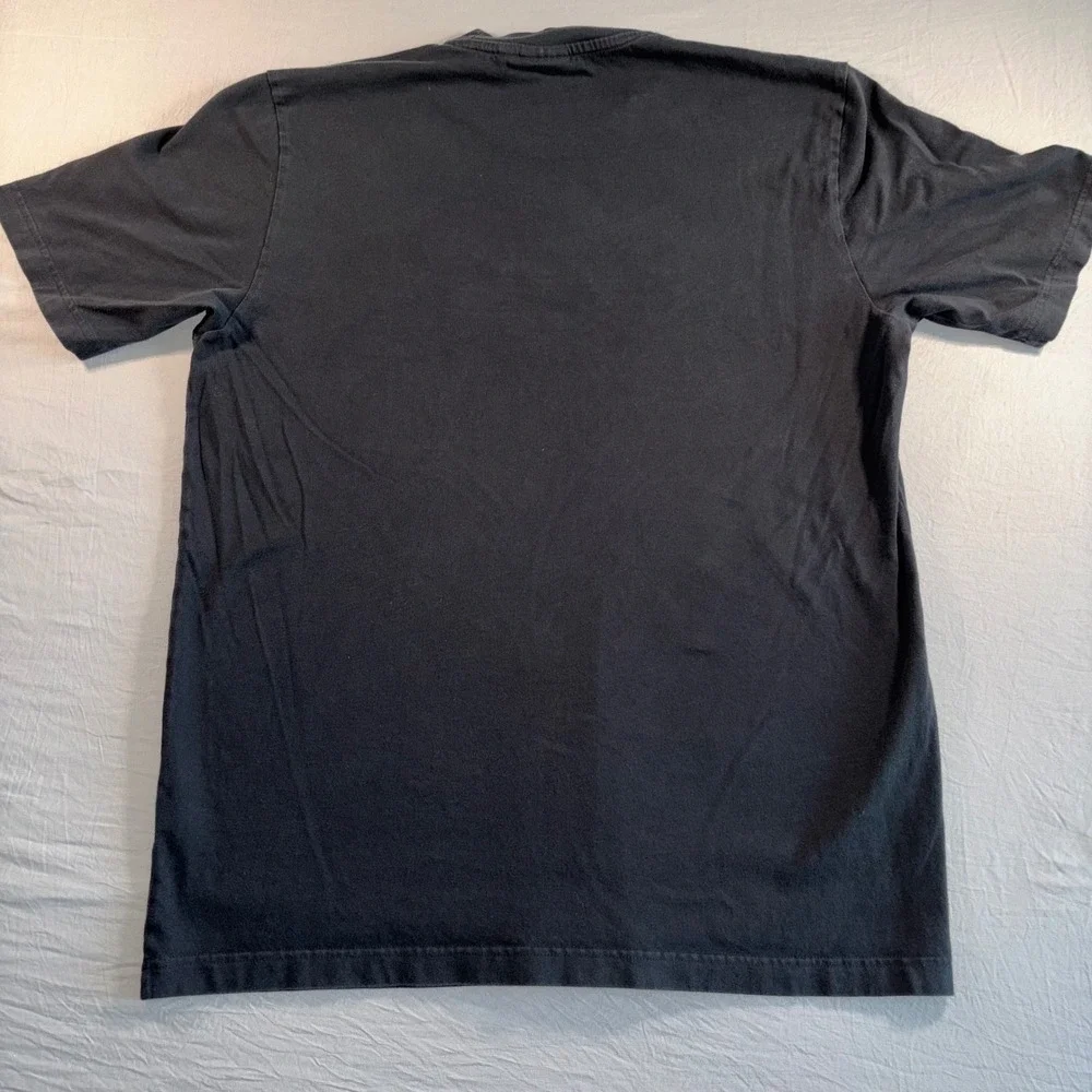 Adidas Originals Outlined Trefoil Embroidered Graphic T-Shirt Black Mens Large